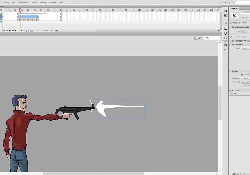 Adobe Flash animation tutorial on 2D special FX