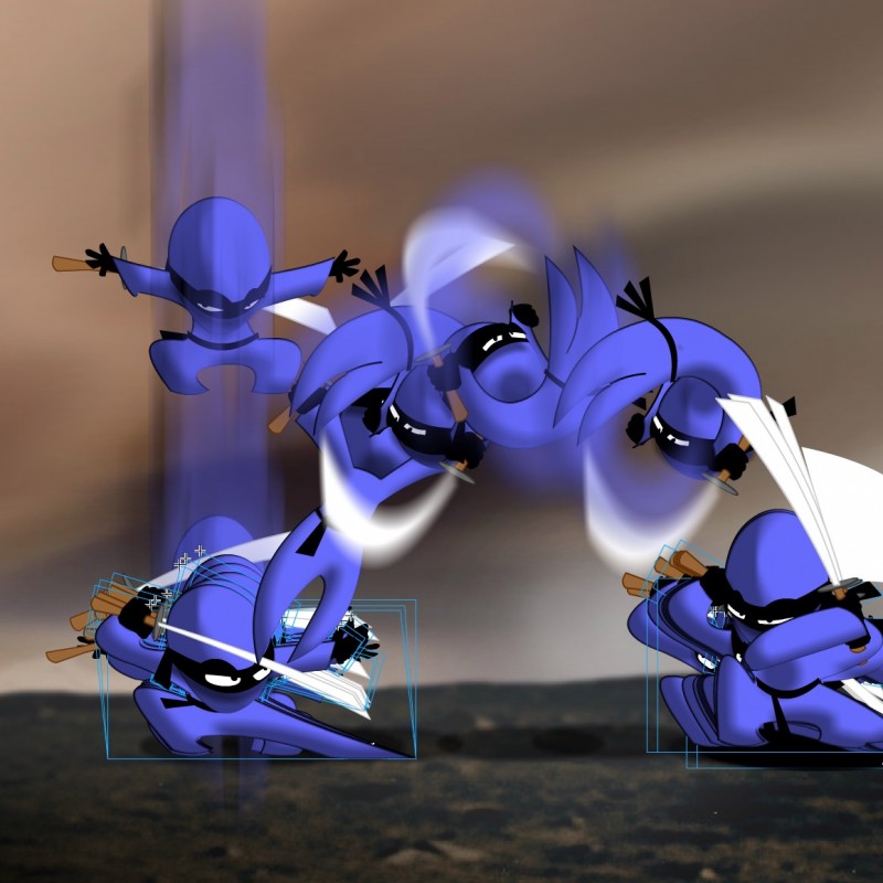 animated ninja tutorial using Adobe Flash