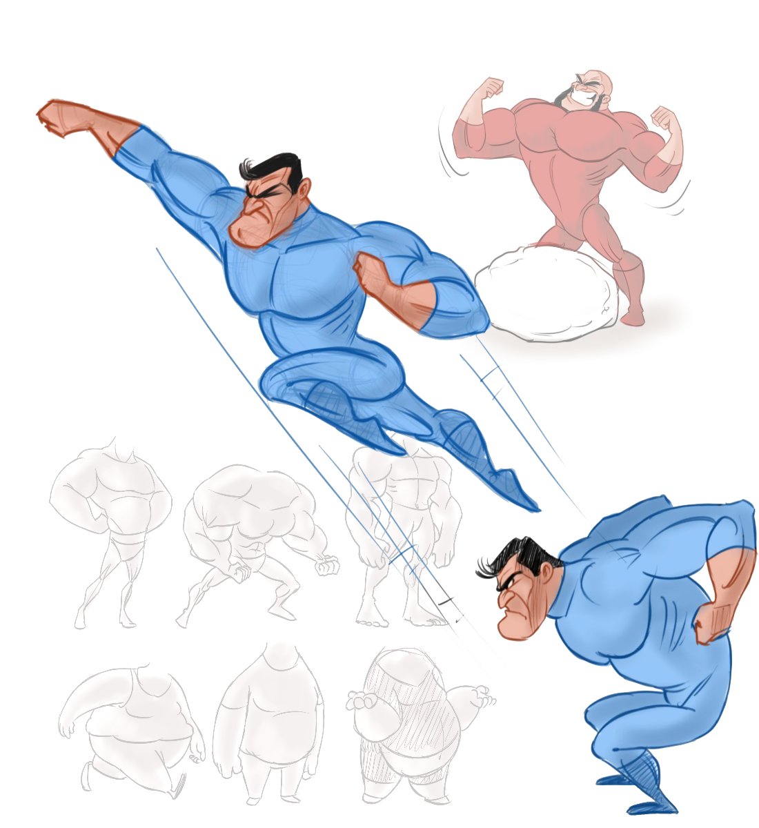 How to Draw Macho Men and Overweight Characters
