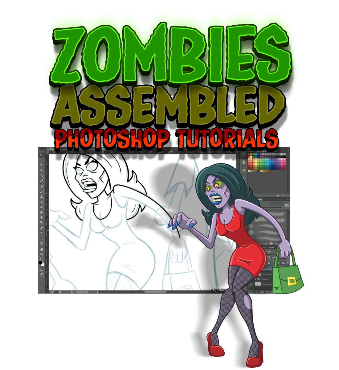 Course Details for How to Draw Zombies Photoshop Tutorial