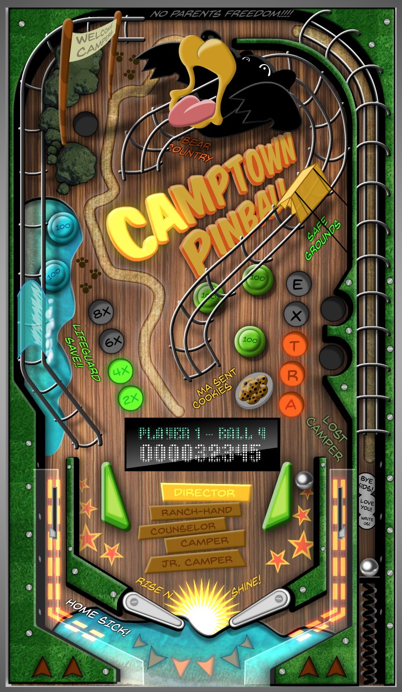 Finished Example from our How to Draw All Your Own Pinball Game Art