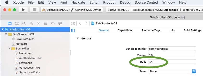 How to check Build number in xcode