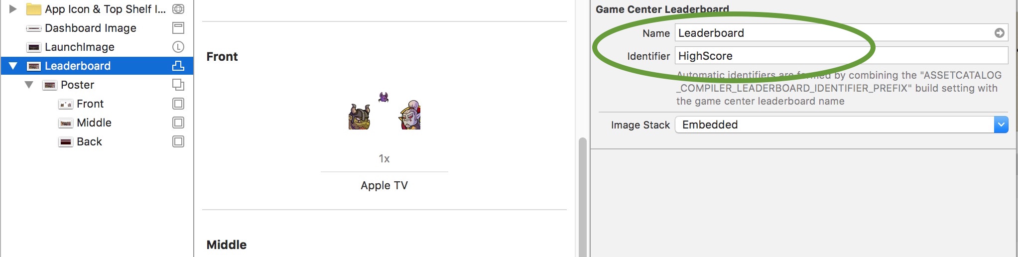 Leaderboard Identifier for tvOS App