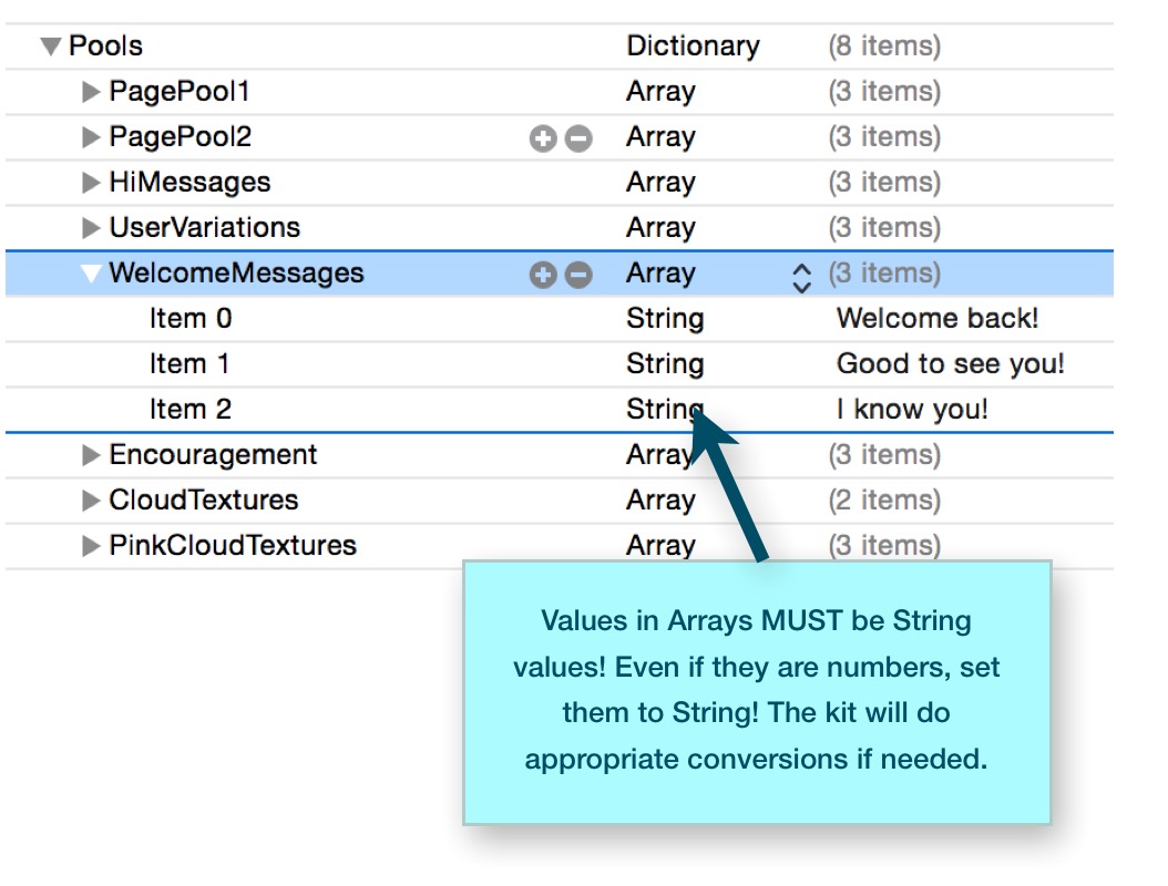 Lists in your iOS9 Children's Book App