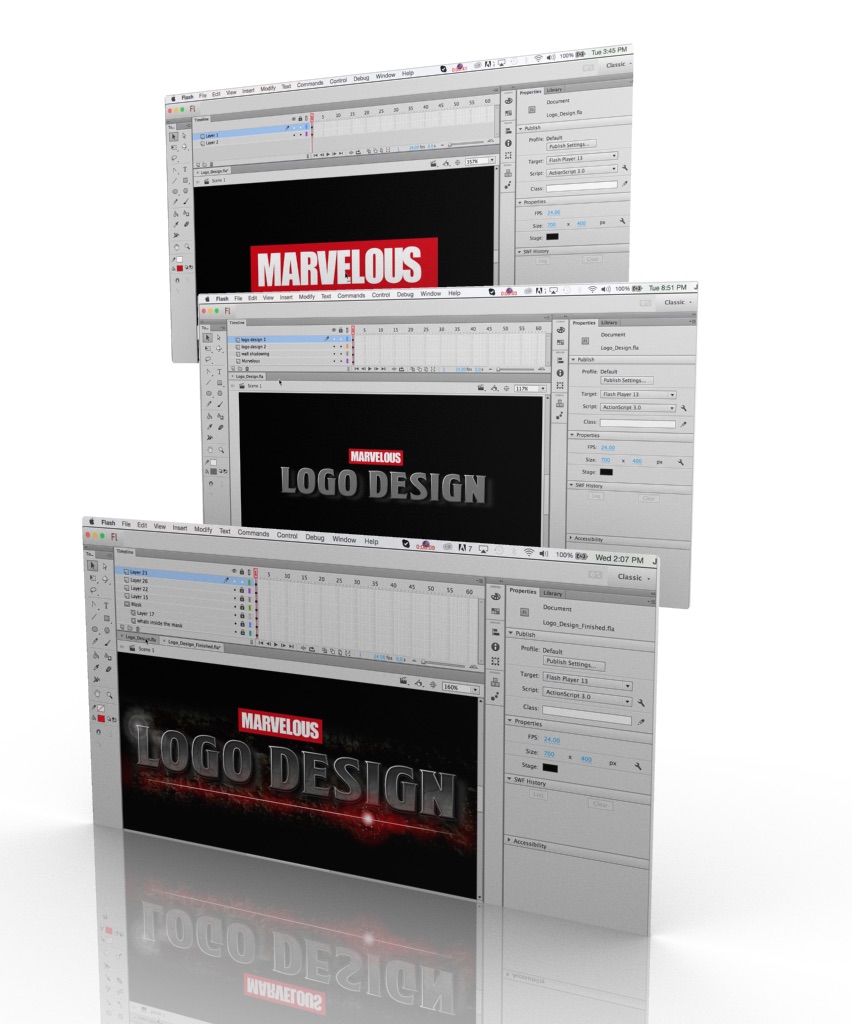 How to create Logos in Adobe Flash