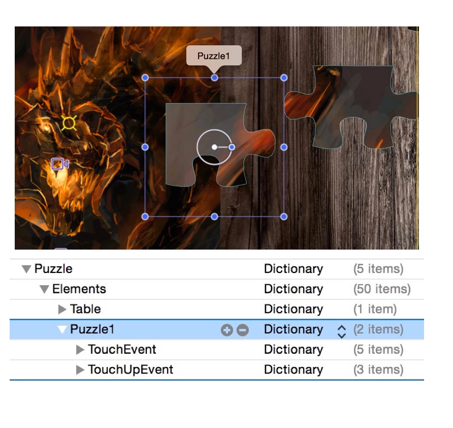 Puzzle piece in your iOS9 Children's Book App