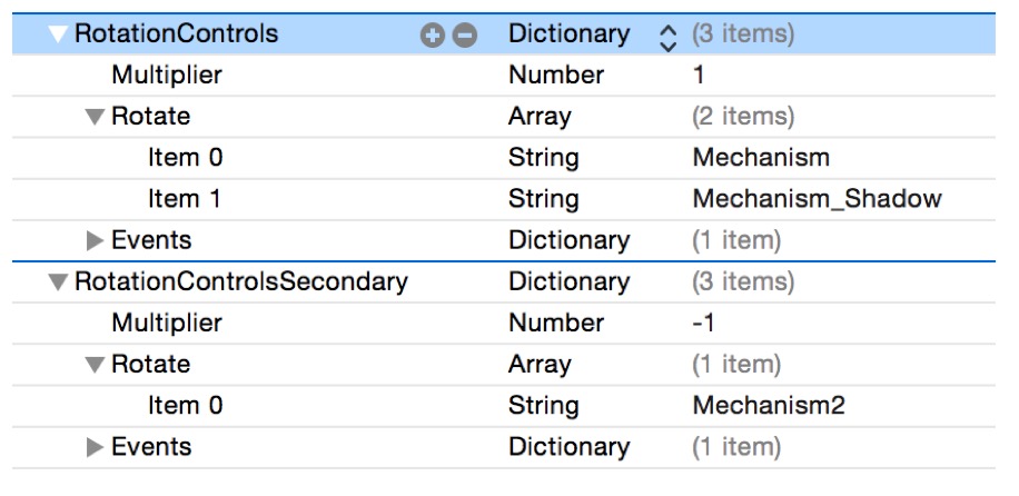 rotation controls in the childrens Book App