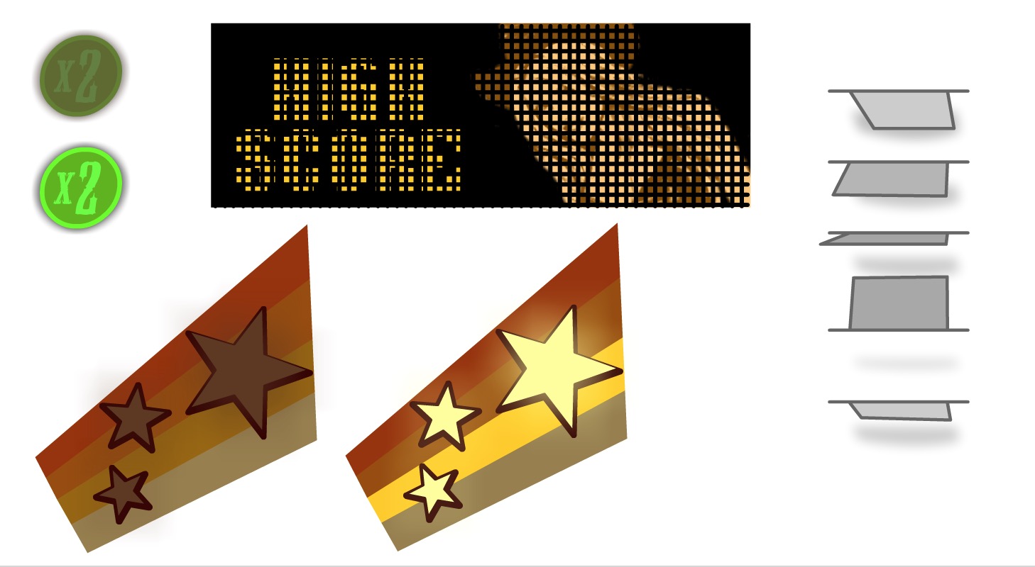 Typical Lights in the Pinball Games iOS and tvOS Starter Kit