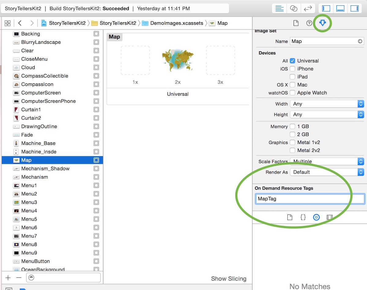 Tagging On Demand Resources iOS9, Xcode 7