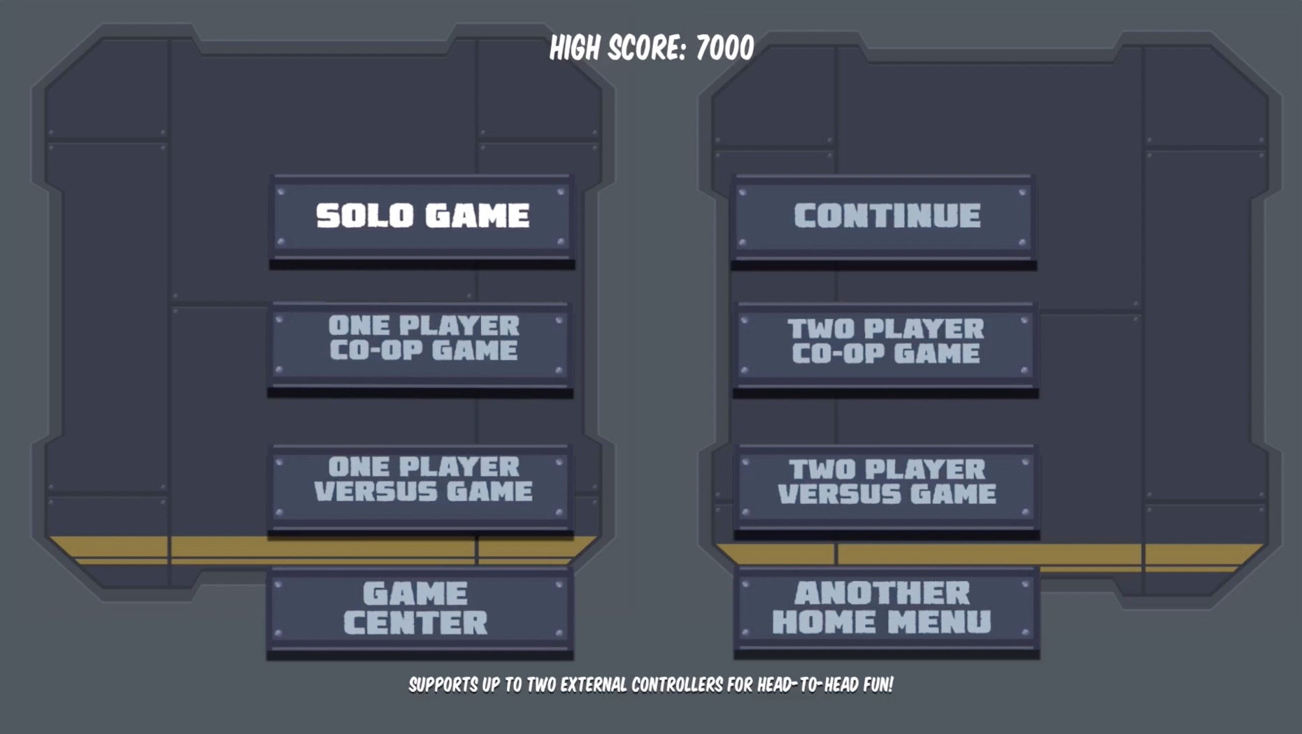 The Home screen in the tvos ios platform games starter kit