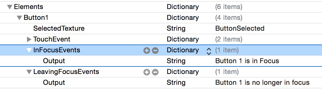 tvOS Button in Focus out of Focus events