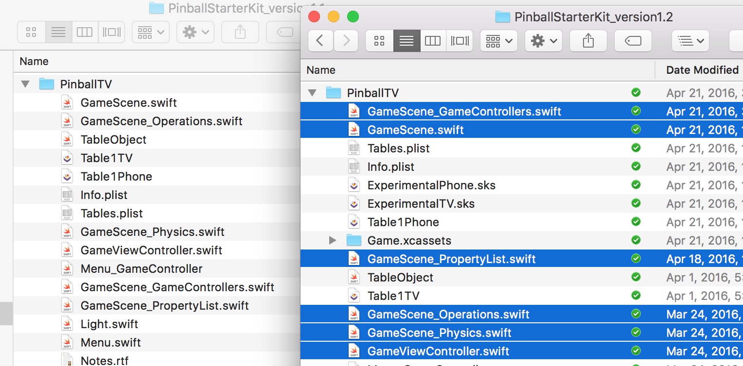 Upgrading the Pinball Games iOS and tvOS Starter Kit2