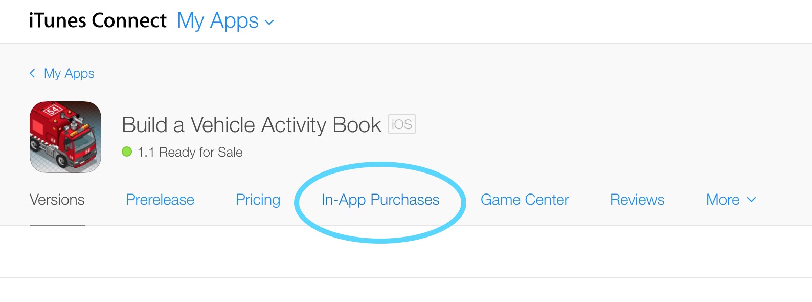 Where to setup In App Purchases